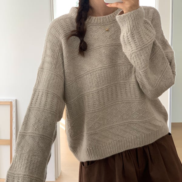 [수플레] 쁘띠니트 스톰 스웨터 Storm Sweater 패키지