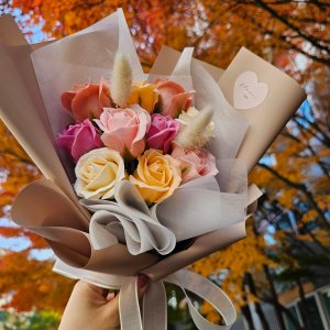 비누꽃다발 졸업식 발표회 장미 10송이 유치원 초등학교