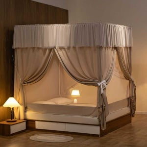 사각 난방텐트 방한텐트 암막 보온 수면 침대 텐트