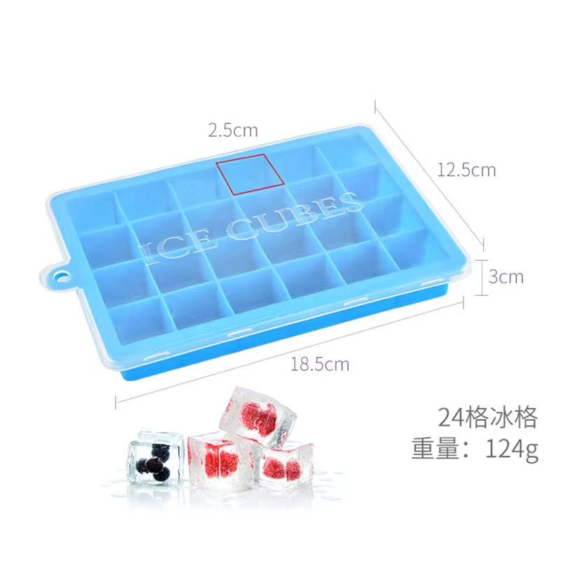 얼음트레이 실리콘 아이스 큐브 트레이 뚜껑 Bpa 프리 여름 젤리 메이커 몰드 위스키 칵테일 콜드 드링크 포함