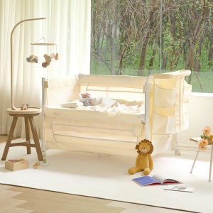 에시앙 플레이야드 이동식 아기침대 접이식 신생아침대 (기저귀갈이대&트롤리 3in1)