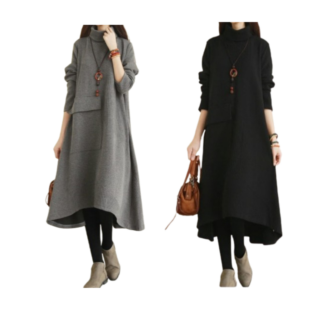 겨울 원피스 엄마 50대 원피스 결혼식 하객 룩 중년 원피스 니트