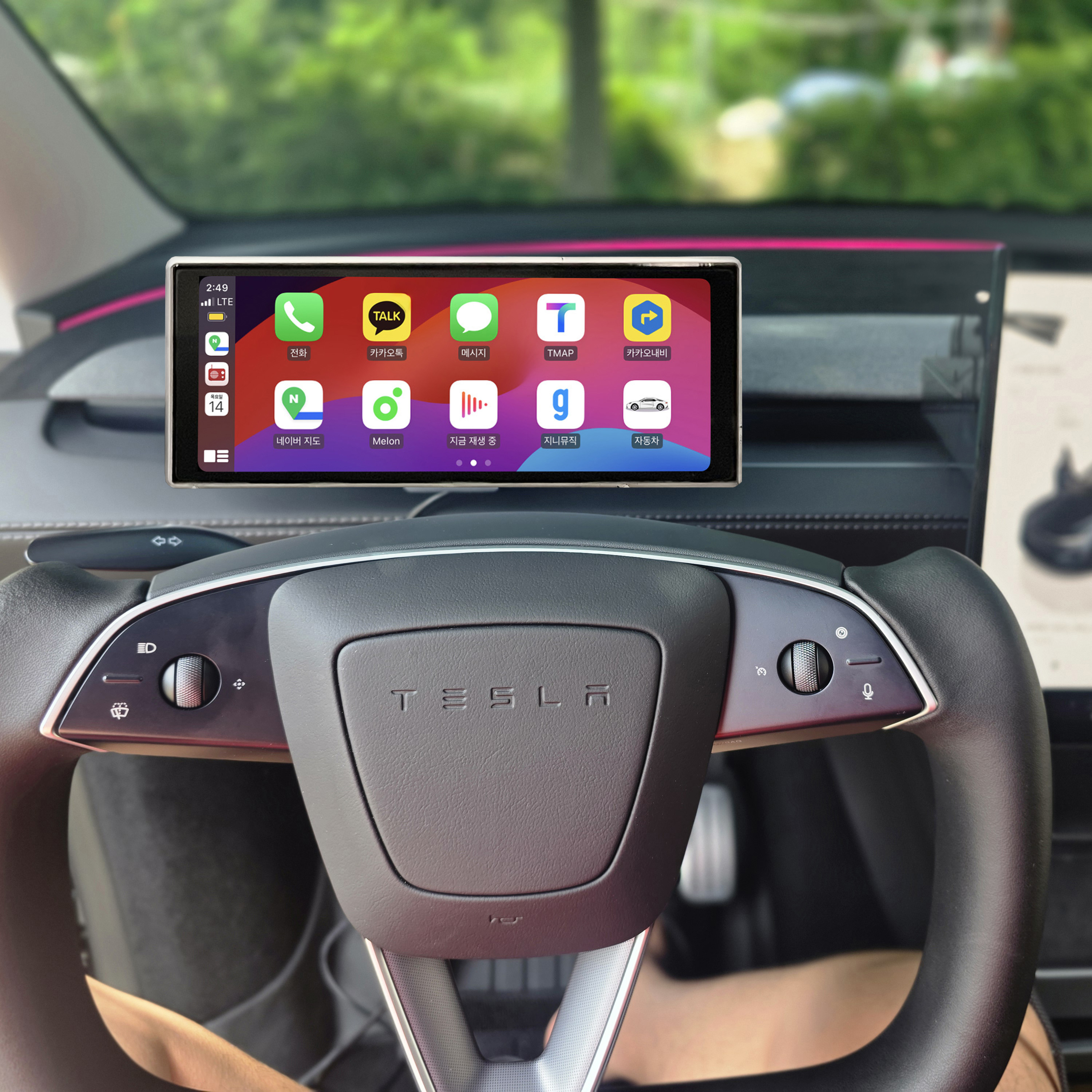 폰차로 테슬라 주니퍼 계기판 카플레이 무선 안드로이드 오토 올인원 모니터 내비게이션