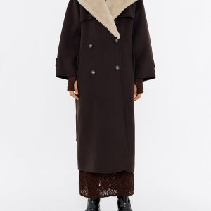 [24FW] 빔바이롤라 카키 페이크 퍼 롱코트 B246AWC006BRB