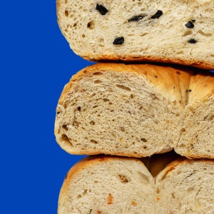 [라운지전용] 단백질 20g이상 고단백 저당 비건 배꼽 베이글 140g (플레인/흑임자/크랜베리/바질)