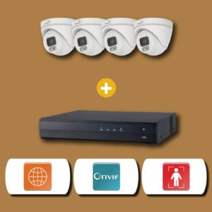 500만화소 돔형 카메라, 4채널 NVR 세트 CCTV 세트