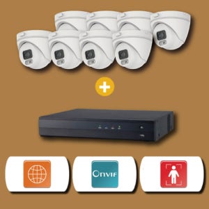 500만화소 돔형 카메라, 8채널 NVR 세트 cctv 세트