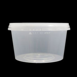 다회용 밀폐 400ml (1박스 500개) 결속장치 원형 도시락 냉동 슬라임 소분용기