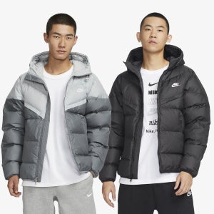 국내매장판 나이키 스톰핏 윈드러너 남성 후드재킷 투웨이지퍼 덕다운 오리털 패딩점퍼