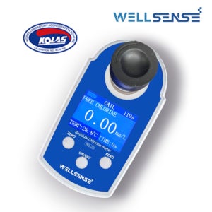 교정 성적서 신청, 웰센스 휴대용 잔류 염소 측정기 WS-20 수영장 수질 농도