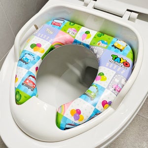 유아 아기 변기커버 유아용 타요 손잡이 화이트