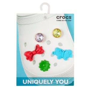 크록스 지비츠 보석 장식 리본 나비 꽃 메탈