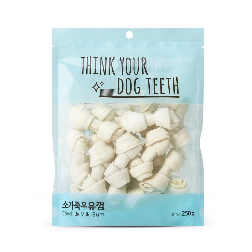 띵독 띵크유어독 소가죽 우유껌 S 18p 250g 소가죽 100% 강아지 이갈이 간식