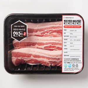 국내산 한돈 삼겹살 500g 목살 돼지고기 캠핑음식