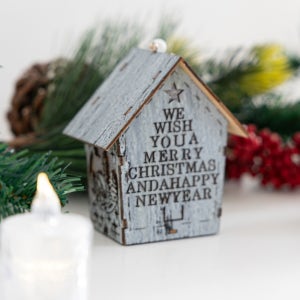크리스마스 미니하우스 트리 장식 글자 우드 하우스 10cm 꾸미기 소품 용품 오너먼트 데코