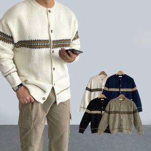 남자노르딕가디건 남자니트가디건 남성겨울카디건