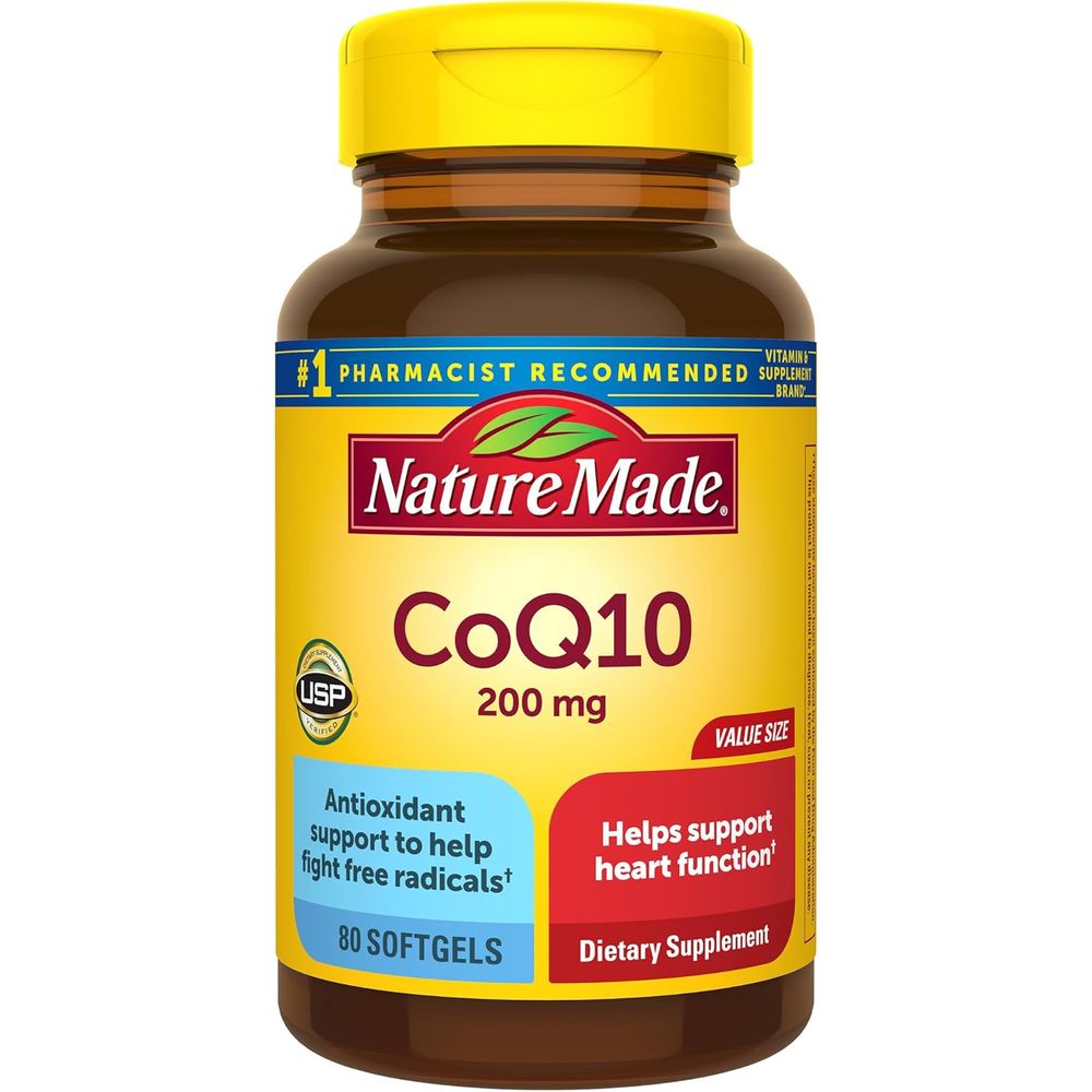 네이처메이드 <b>CoQ10200mg</b> 식이 보충제 80소프트젤 내추럴 오렌지