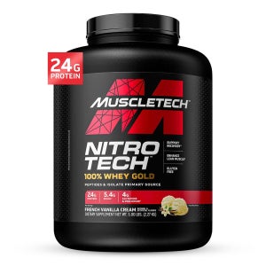 머슬테크 니트로테크 100% 웨이골드 프로틴 파우더 프렌치 바닐라 2.27kg