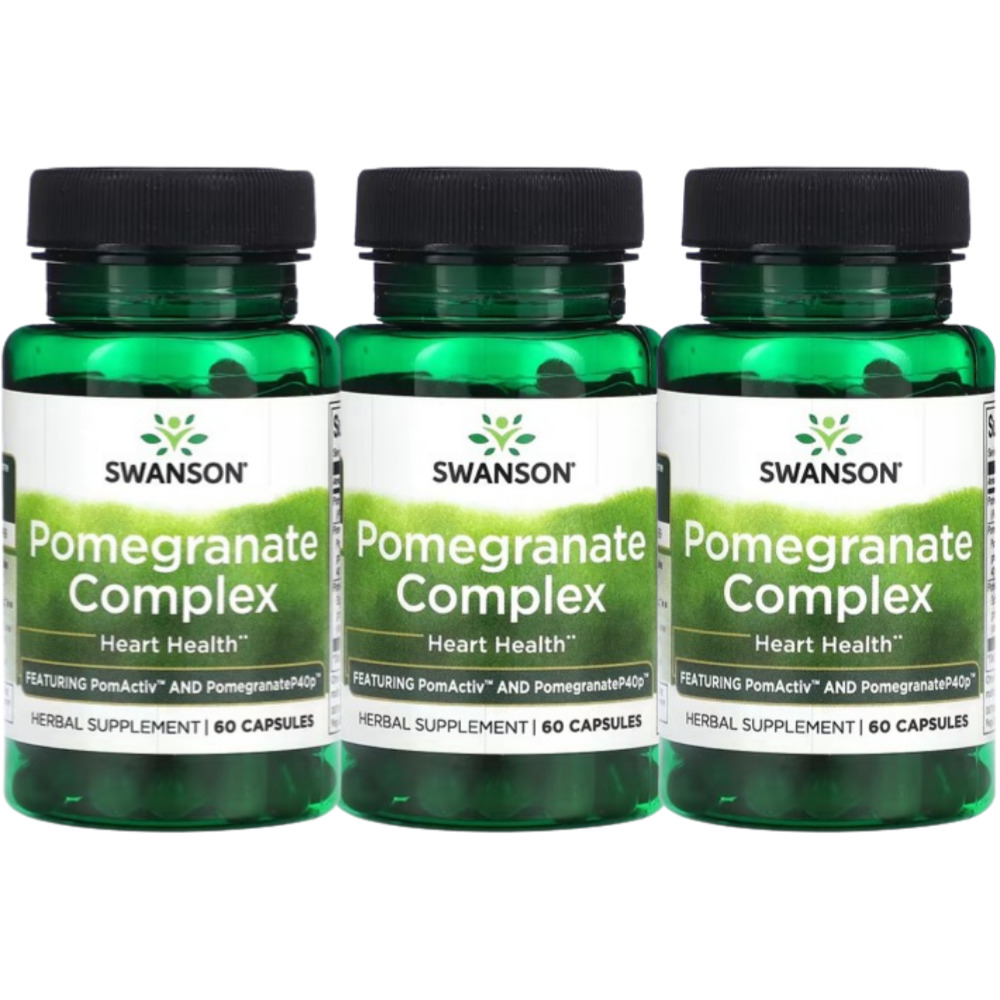 스완슨 <b>포메그라네이트</b> 석류 Pomegranate Complex 60정 3개