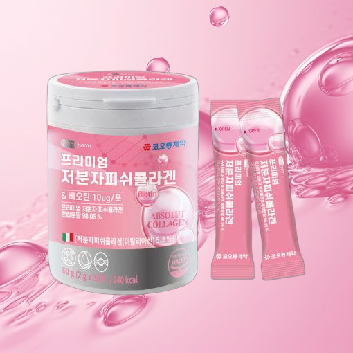 코오롱제약 프리미엄 저분자 피쉬 <b>콜라겐</b> 비오틴 30포