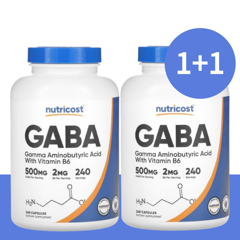 <b>뉴트리</b>코스트 가바 <b>긴장</b> 완화 비타민B6 함유 500mg 캡슐 240정(1+1)