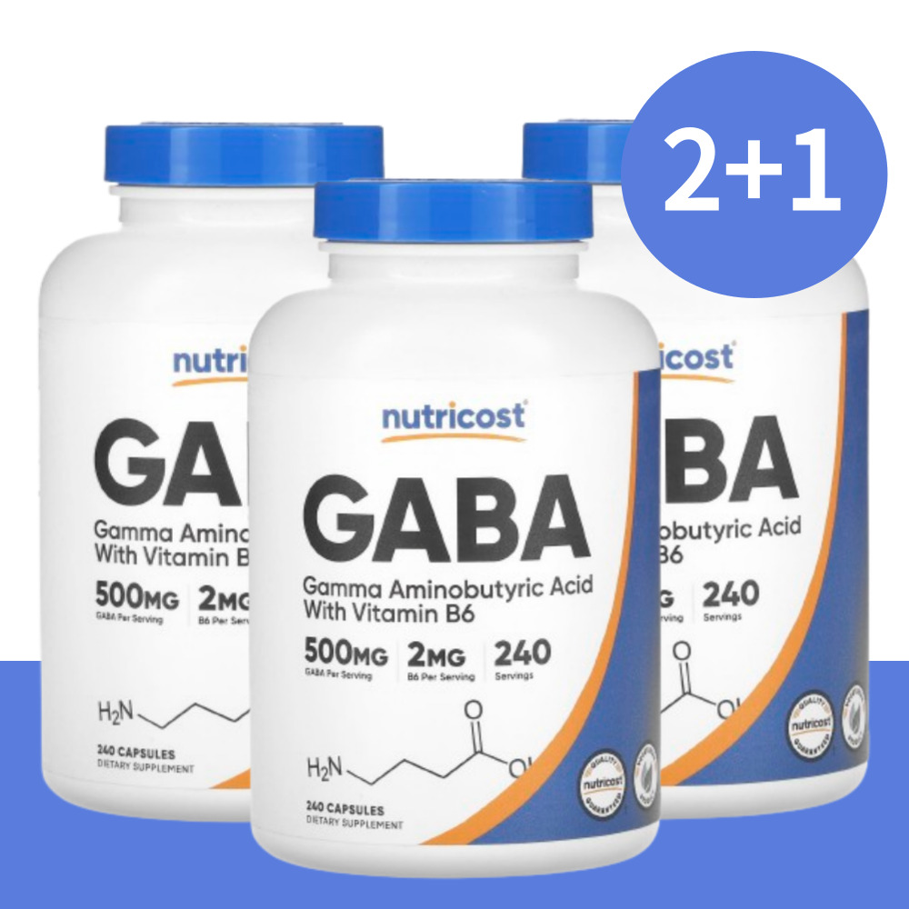 <b>뉴트리</b>코스트 가바 <b>긴장</b> 완화 비타민B6 함유 500mg 캡슐 240정(2+1)