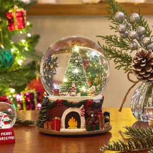 [모던하우스] 트리벽난로 워터볼 무드등