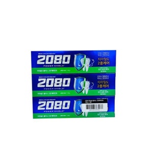 2080 파워쉴드 치약 그린페퍼민트140g 3개