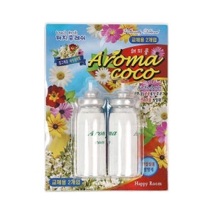 해피룸 터치후레쉬 교체용 2P / 방향제 욕실 화장실 실내 아카시아, 12ml, 2개