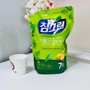 참그린 녹차 뽀드득 주방세제 리필용 1.2L