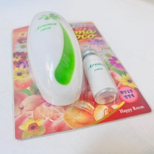 해피룸 터치후레쉬 방향제 본품+리필12ml / 욕실 화장실 업소용 복숭아(분사기), 12ml, 1개