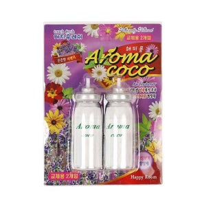 해피룸 터치후레쉬 교체용 2P / 방향제 욕실 화장실 실내 라벤더, 12ml, 2개