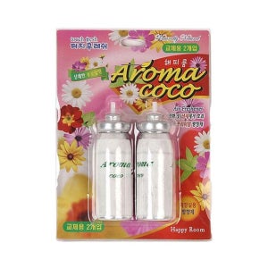 해피룸 터치후레쉬 교체용 2P / 방향제 욕실 화장실 실내 후로랄, 12ml, 2개
