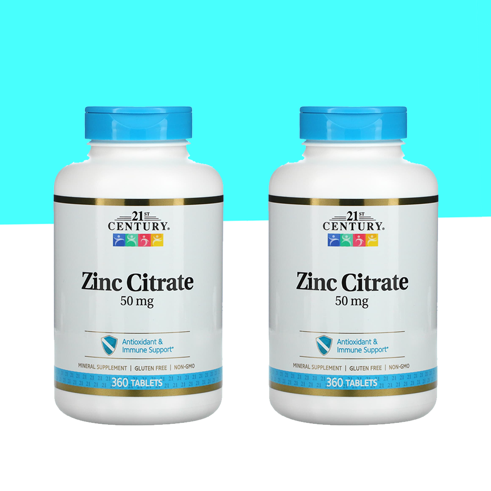21세기 센추리 <b>시트르산</b> 아연 <b>징크 50</b> mg 360캡슐, 2개