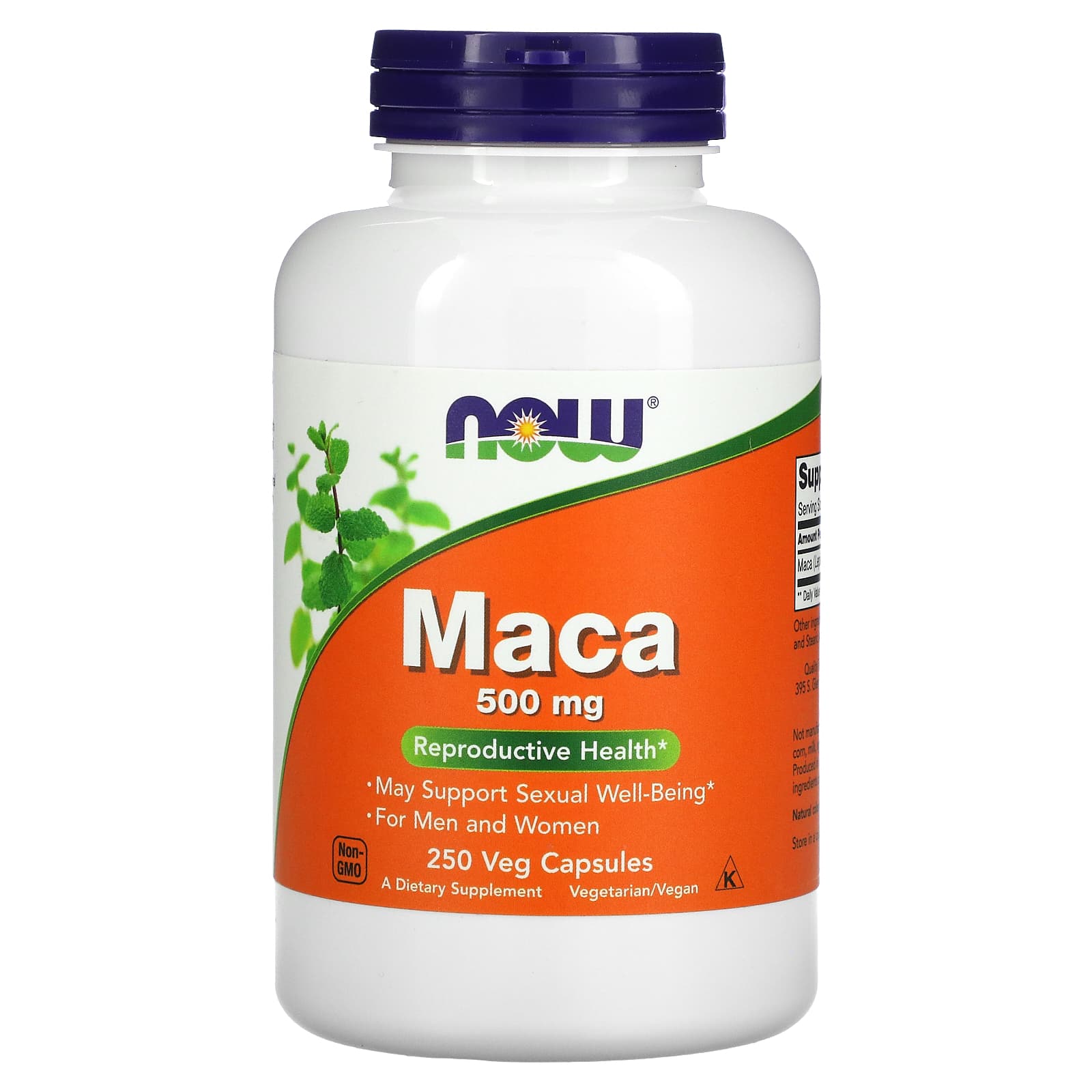 NOW Foods <b>마카 500mg</b> 베지 캡슐 250정