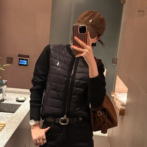 (국내매장)폴로랄프로렌 우먼 경량 패딩 니트 집업(4컬러)