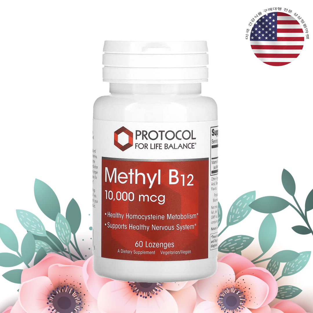 프로토콜포라이프 <b>메틸</b> B12 <b>메틸코발라민</b> 엽산 <b>10000</b>mcg 60정