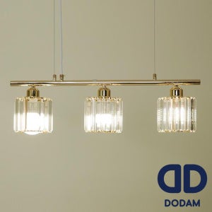 LED 주방 식탁등 샴페일 골드 펜던트 조명 3등