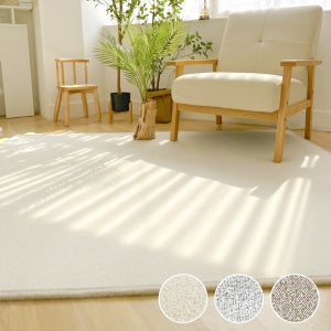 먼지없는 층간소음 거실 대형 푹신한 단모 사계절 러그 카페트 아이보리 200x300cm