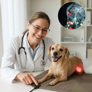 강아지 슬개골 탈구 특허 5개, 박사개발 원적외선 방석 피터파우