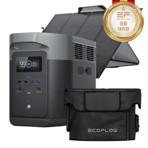 에코플로우 델타2 맥스 + 220W 태양광패널 + 전용가방 파워뱅크 배터리