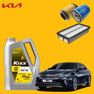 올뉴 더뉴 K5 JF 2.0 가솔린 킥스 G 에어크리너 오일필터 엔진오일세트 5W30