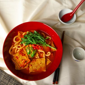 꿍스 얼큰한 김치 어묵 우동 3팩 밀키트 시즌 선물 홈 파티 캠핑요리 450g