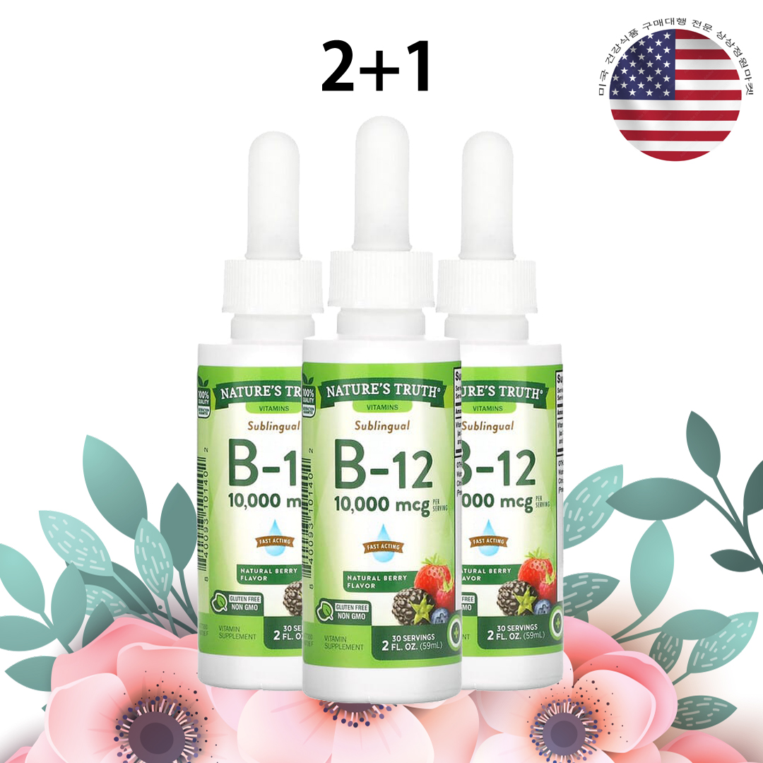 네이처스트루 B12 시아노 <b>메틸 코발라민 10000</b>mcg 59ml 베리맛 x 3병