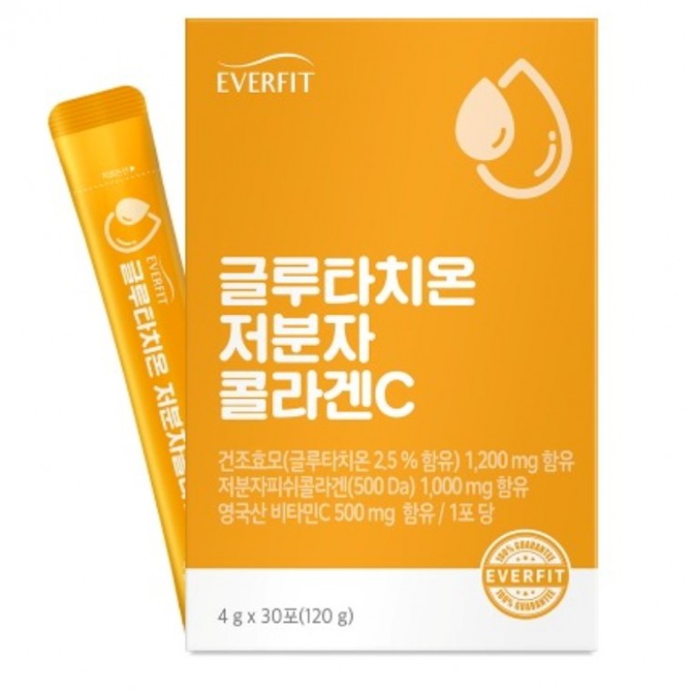 <b>내츄럴플러스</b> 에버핏 글루타치온 저분자 콜라겐C 4g x 30포