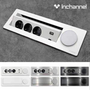 인채널 플랫 맥세이프 고속무선충전 회전 3구 빌트인콘센트 IBPW-23 매립형 C타입