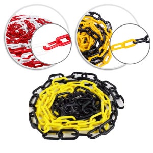 플라스틱 체인 고리 형광 사슬 주차 금지 안전 ABS 체인 8mm 1M