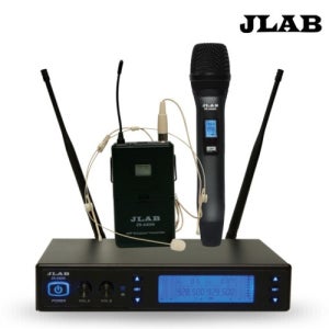 제이랩 JLAB ZR-A9200 무선마이크 2개 핸드 + 헤드밴드형 2채널