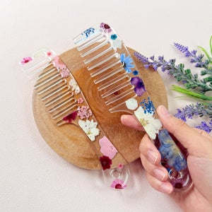토단 레진아트 압화 빗 만들기 1인세트 DIY 공예활동 입문자키트 취미활동