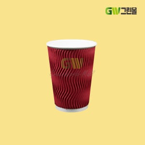 종이컵 16온스 3중 단열컵 와인 웨이브 500개 / HC